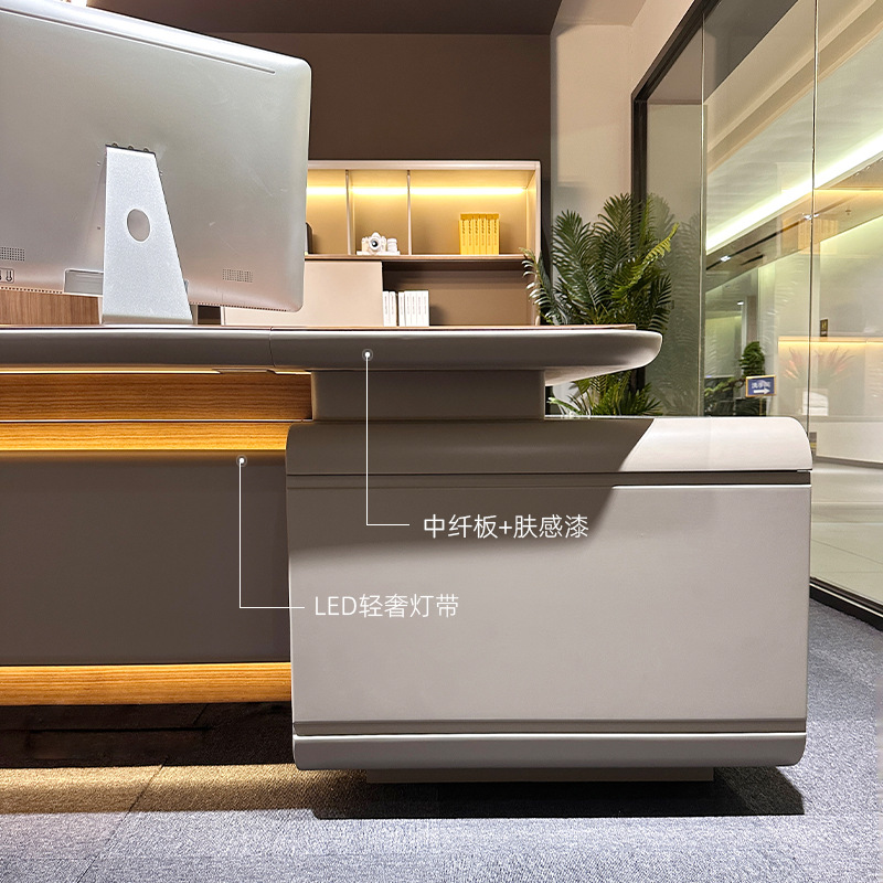 Modell DBT008 Executive Desk, VD/Ordförande Office Desk, Premium Large Manager Desk med kontorsstolset för chef\s kontor