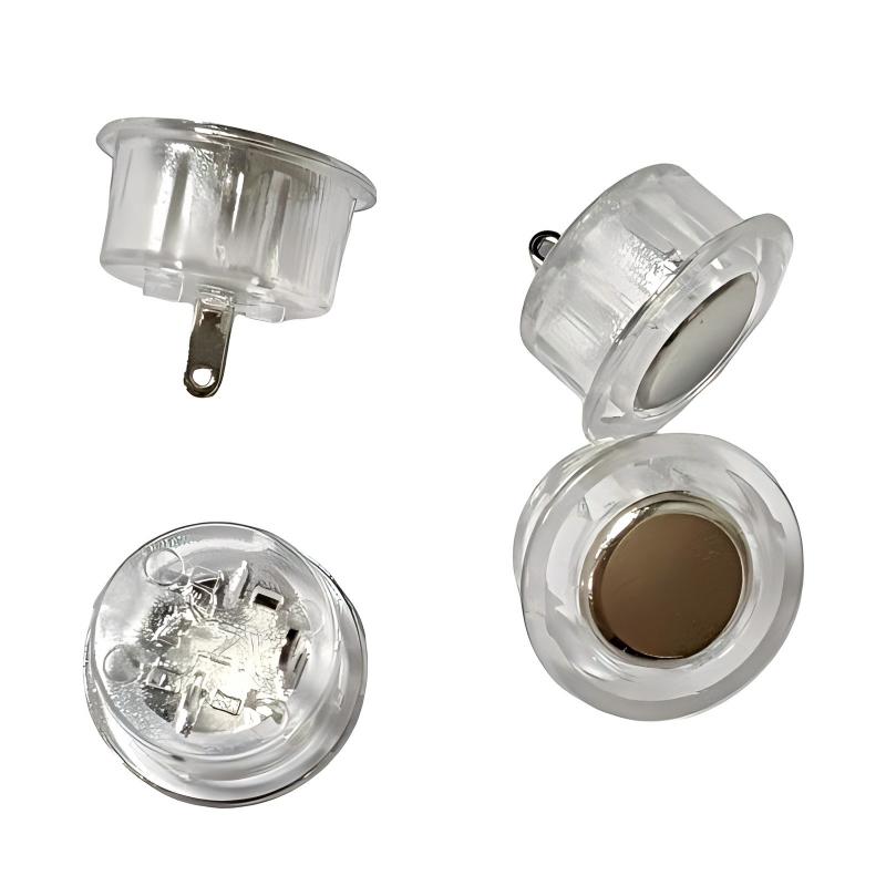 Taktbrytare (inget ljus) 12 mm infälld för garderober och skåp; 5V touch-styrd dimbar LED-lampa med rörelsesensor